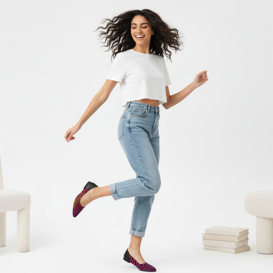 Black AYANA TIGER Flat Shoes