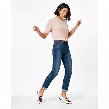 White Stride TIGER Flat Shoes