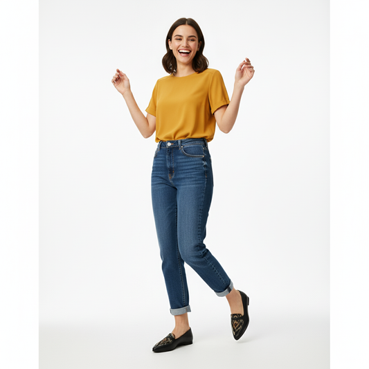 Black Stride Tota Flat Shoes