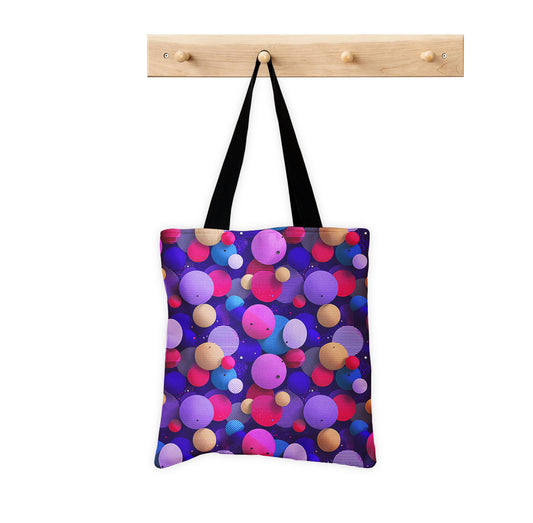 Printed Velour Tote Bag
