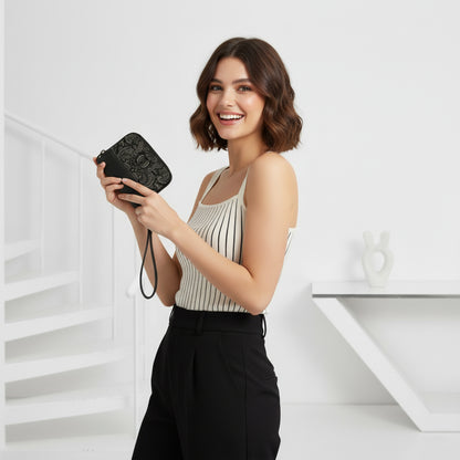 Black Botanica Whimsy Wallet