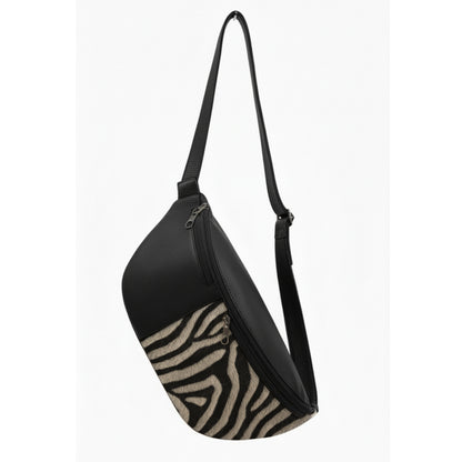 Black ZEBRA Rush Chest Crossbody Bag