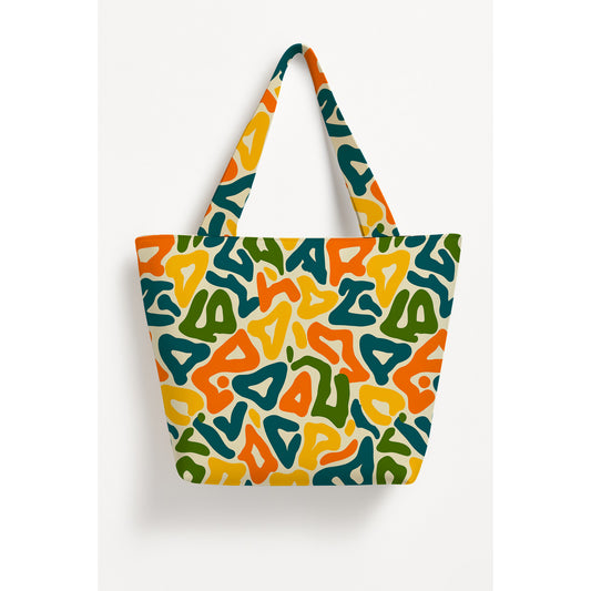Printed Zenith Basket Tote Bag