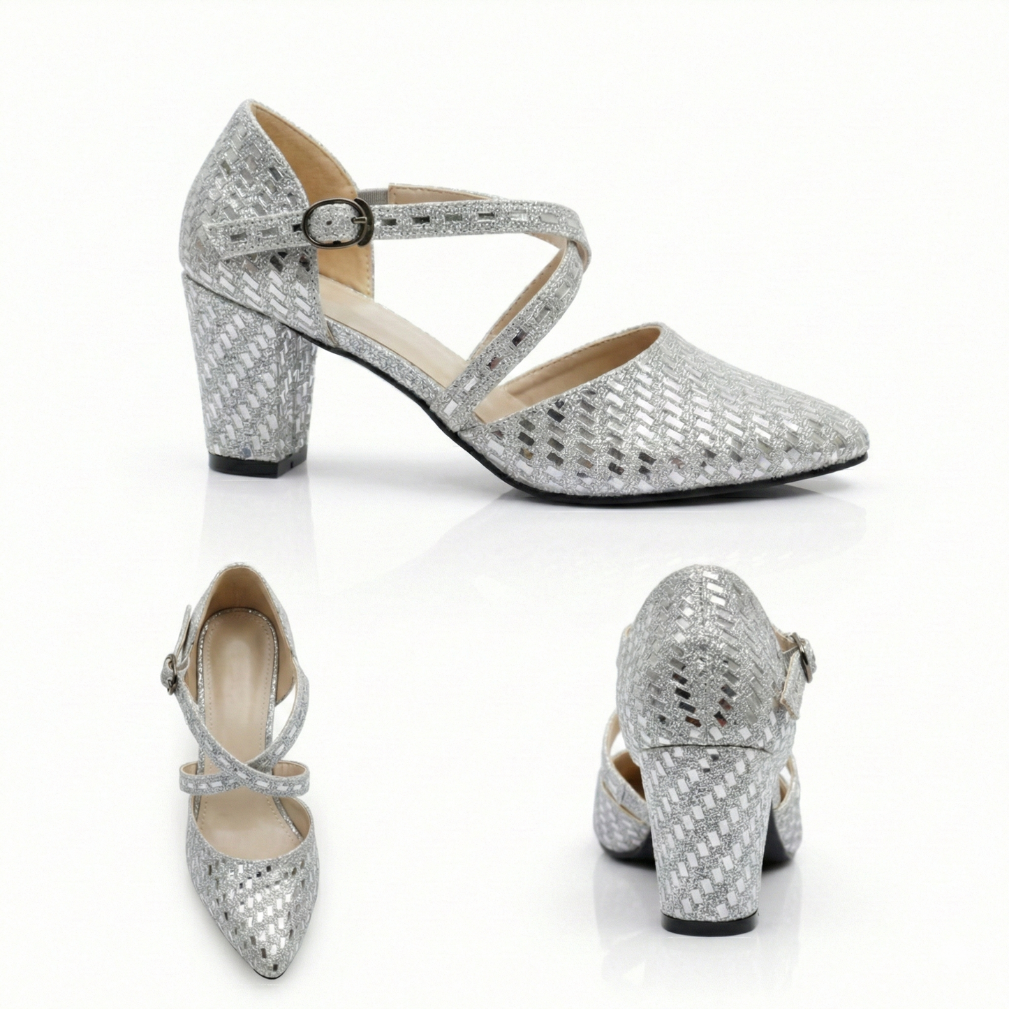 Shine Soirée Mid-Heel Shoes | Scarpella