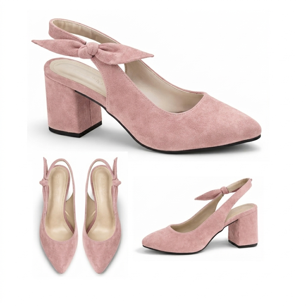 Sylira – Suede Bow Slingback