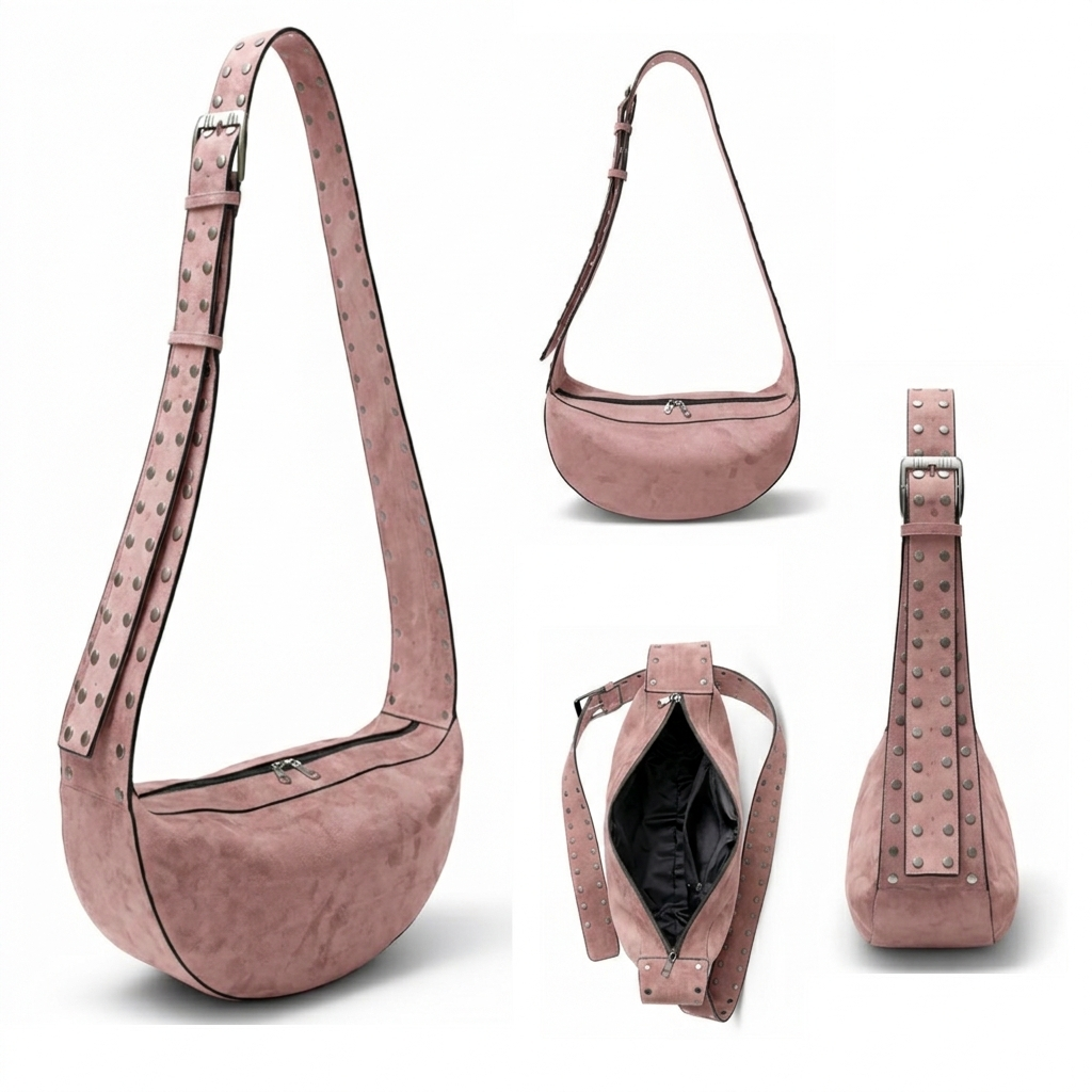 Velora Crescent Stud Bag