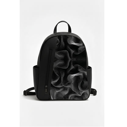 Black VOLT abstract fabric Backpack