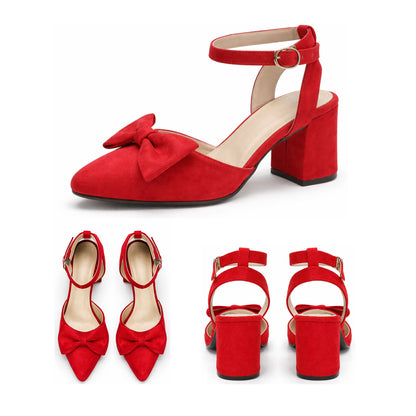 Grace – Suede Bow Slingback