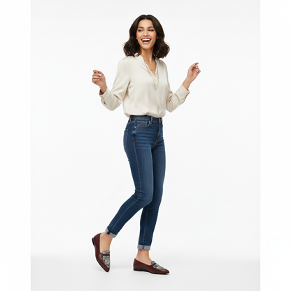 Burgundy Stride blue grid Flat Shoes