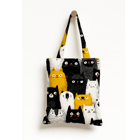 Printed cats Tote Bag