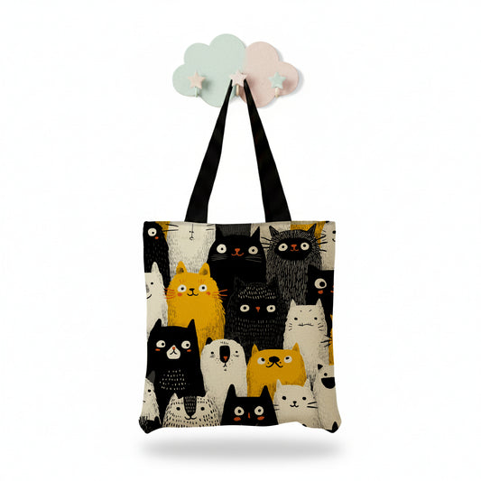 Printed catsTote Bag