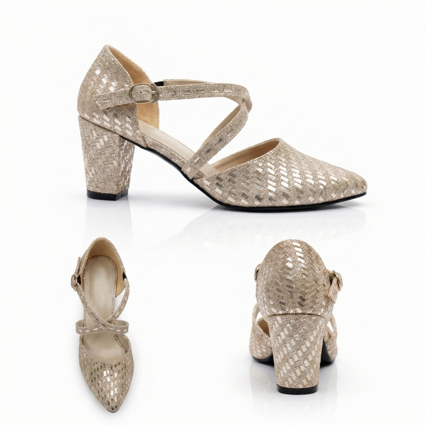 Shine Soirée Mid-Heel Shoes | Scarpella