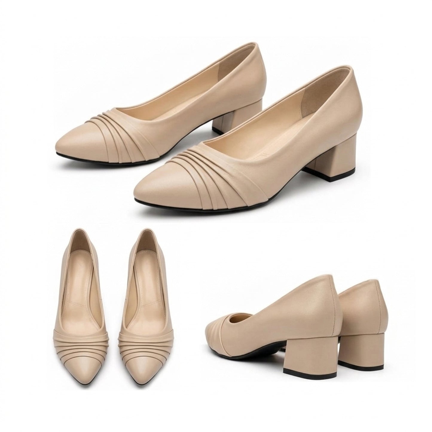 Kavya – Pleated Low Heel