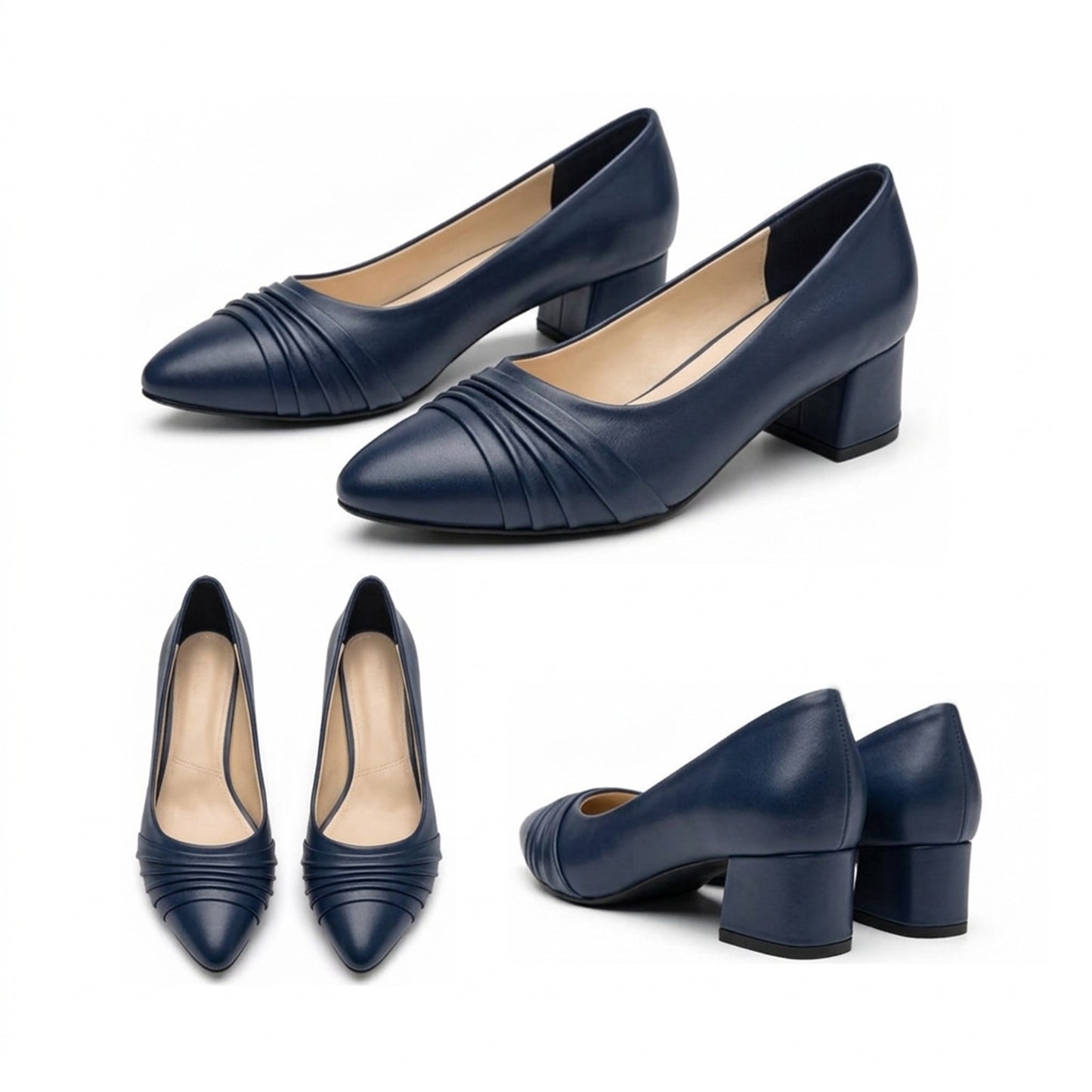 Kavya – Pleated Low Heel
