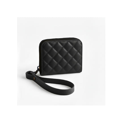Black Botanica Capitonné Wallet
