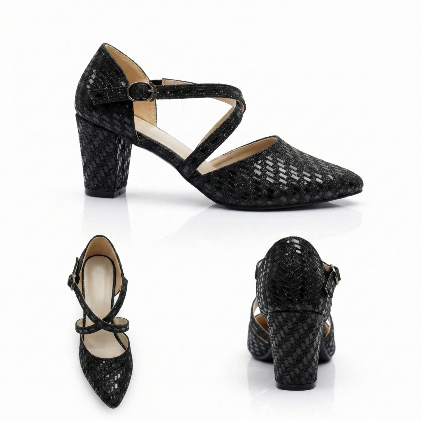 Shine Soirée Mid-Heel Shoes | Scarpella