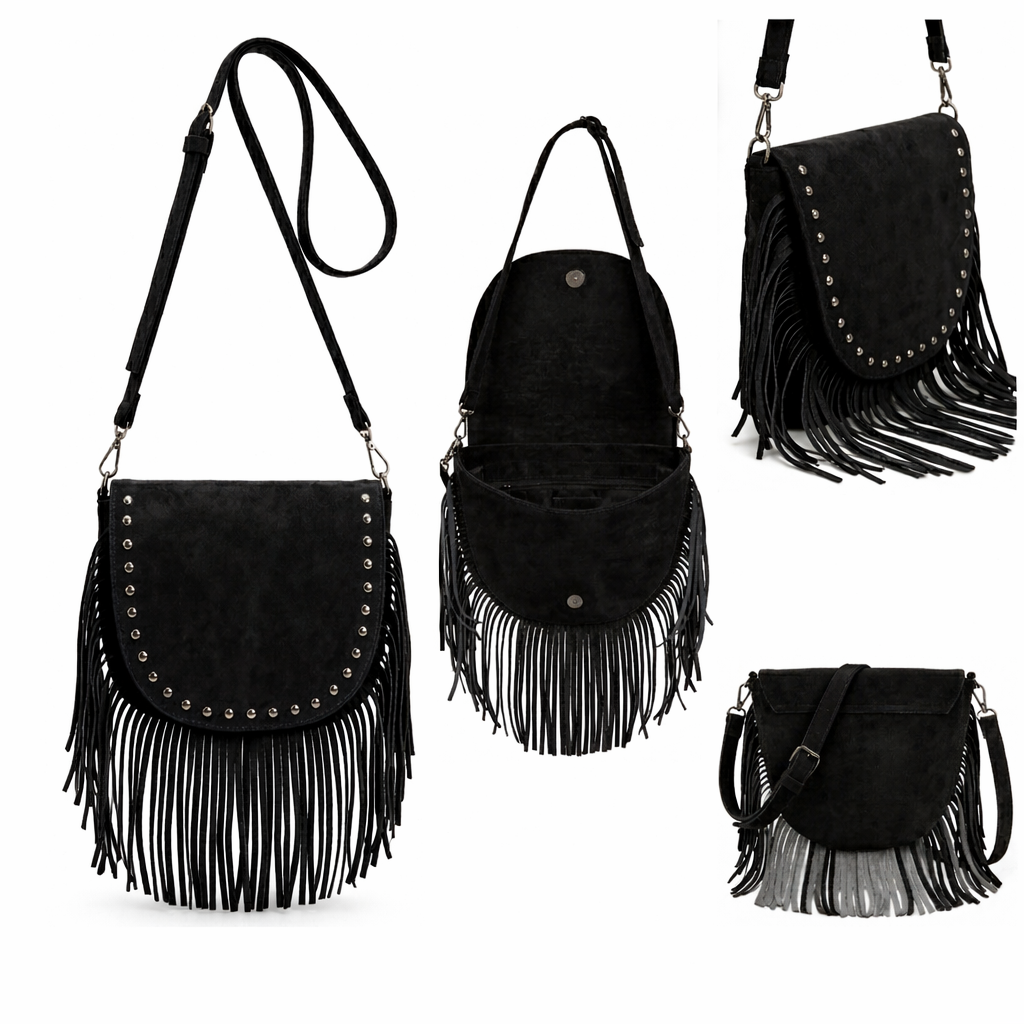 Ira – Suede Fringe Crossbody