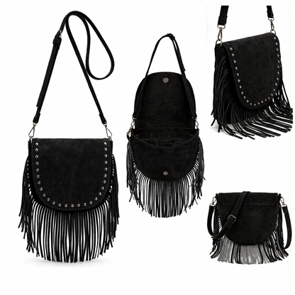 Ira – Suede Fringe Crossbody