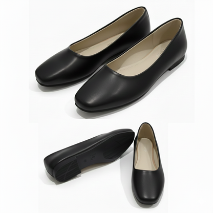 Lora Square-Toe Everyday Flat Shoes | Scarpella