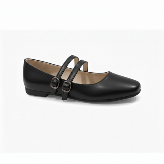 Black Agy Flat Shoes