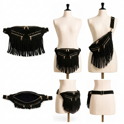 Kalira – Suede Fringe Waist Bag