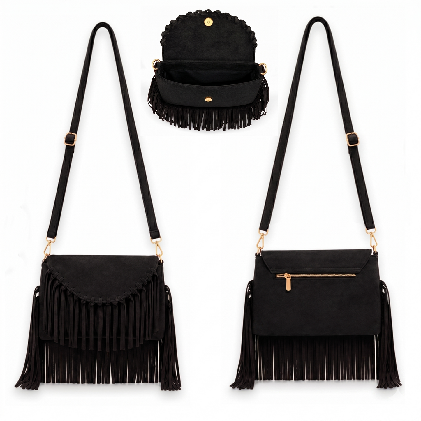 Solenza  – Suede Fringe  Bag