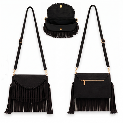 Solenza  – Suede Fringe  Bag