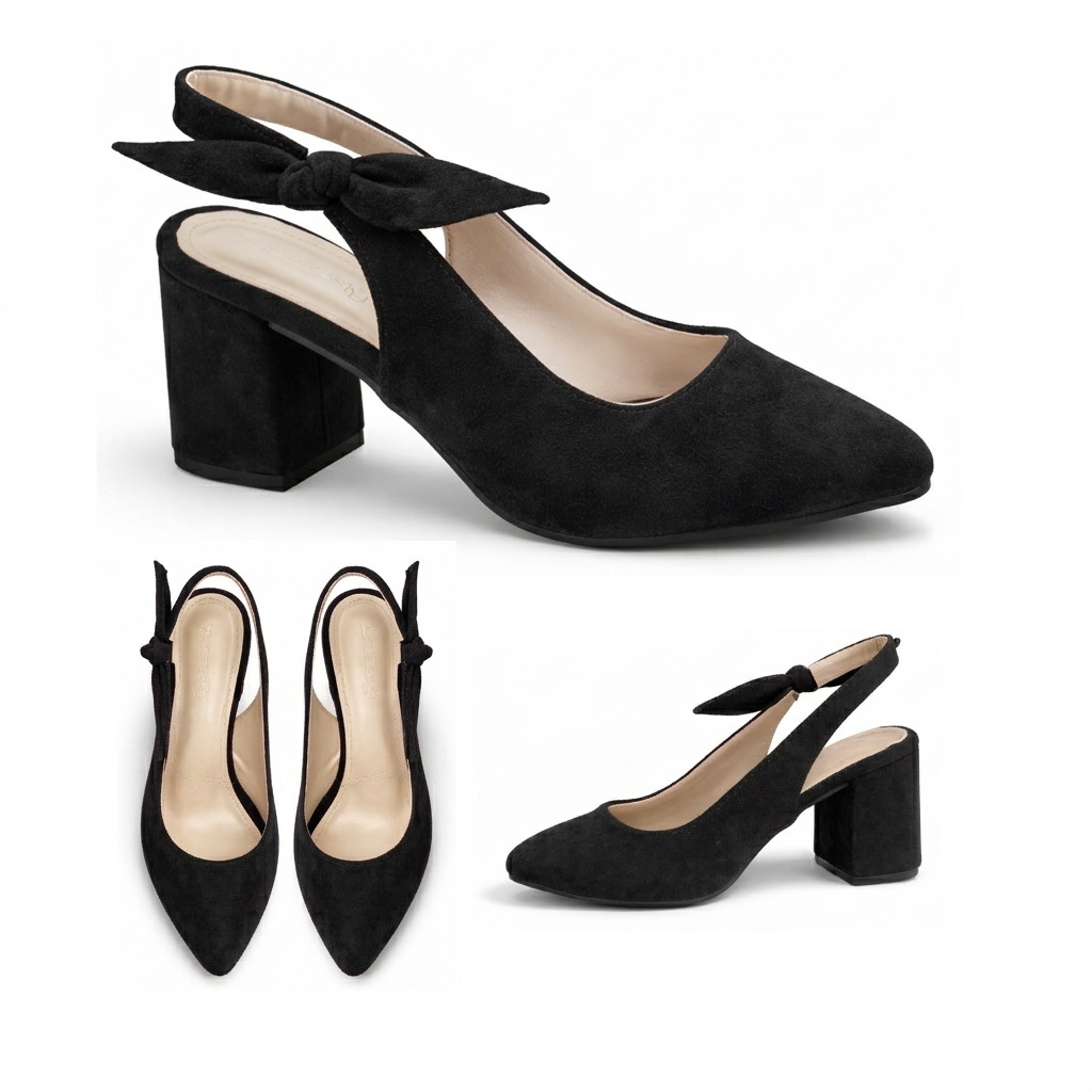 Sylira – Suede Bow Slingback