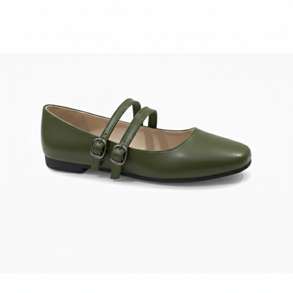 Olive Agy Flat Shoes