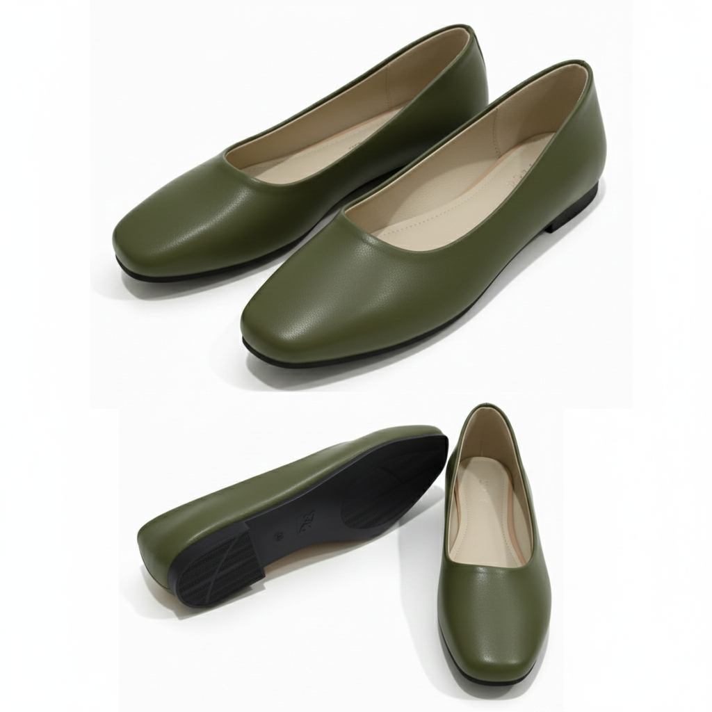 Lora Square-Toe Everyday Flat Shoes | Scarpella