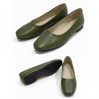 Lora Square-Toe Everyday Flat Shoes | Scarpella