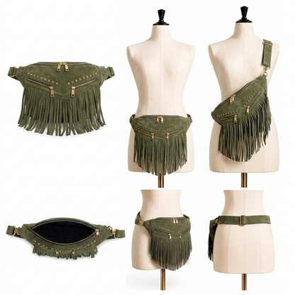 Kalira – Suede Fringe Waist Bag