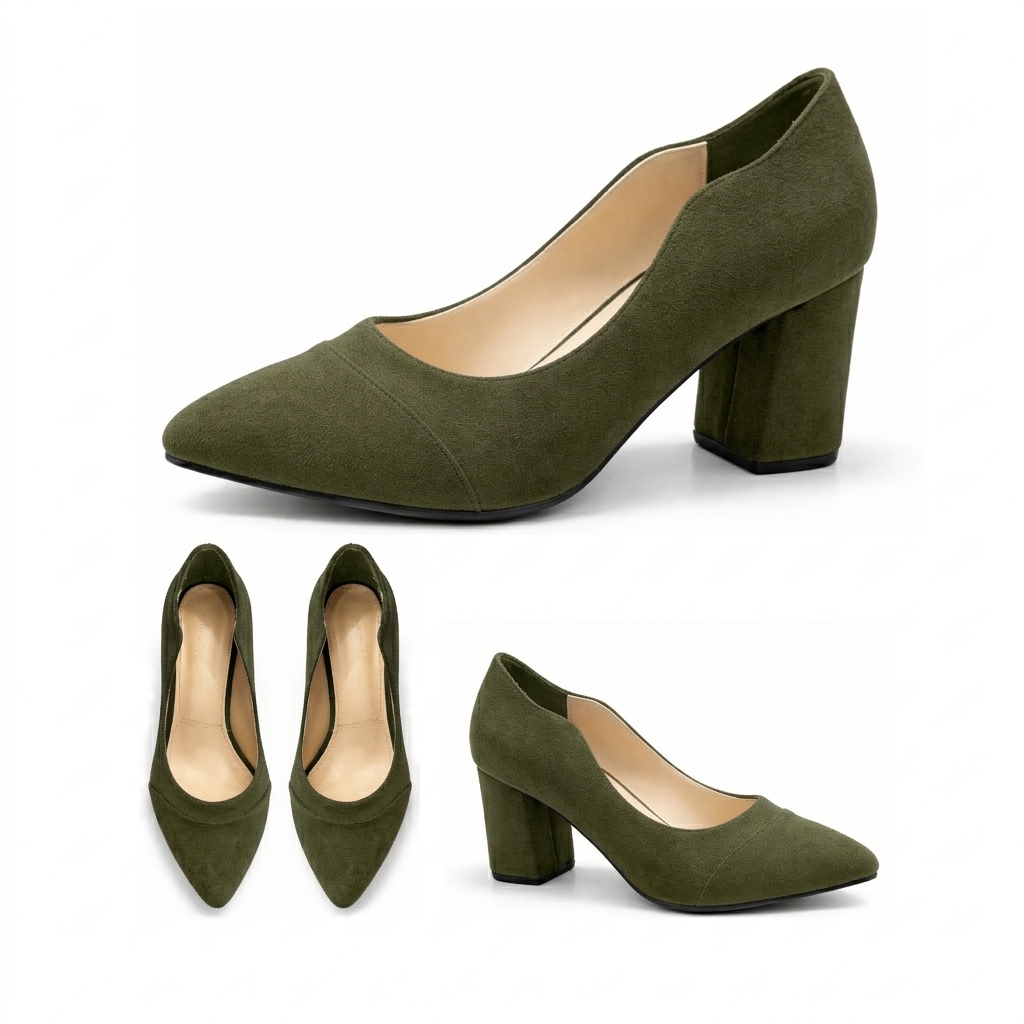 Anaya – Suede Wavy Heel