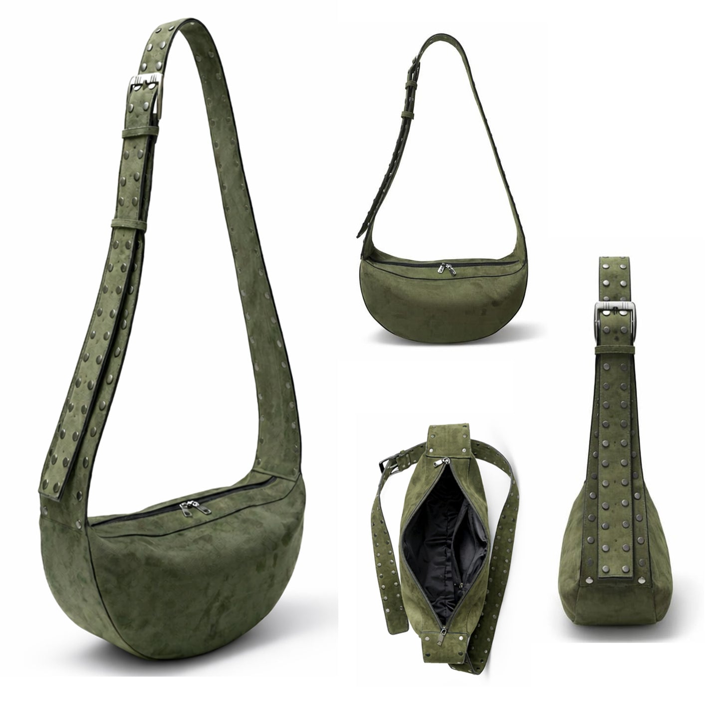 Velora Crescent Stud Bag