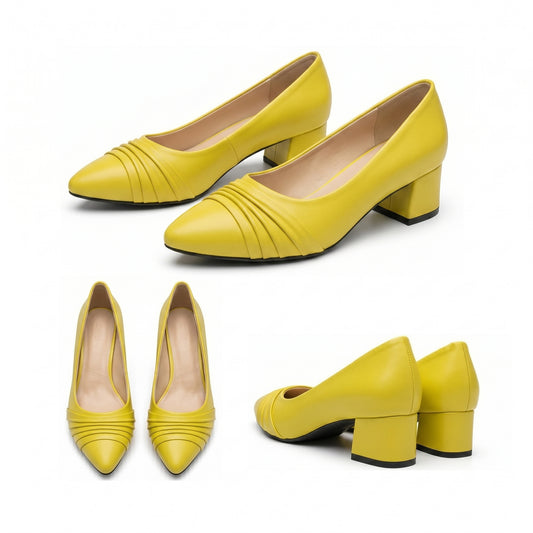 Kavya – Pleated Low Heel