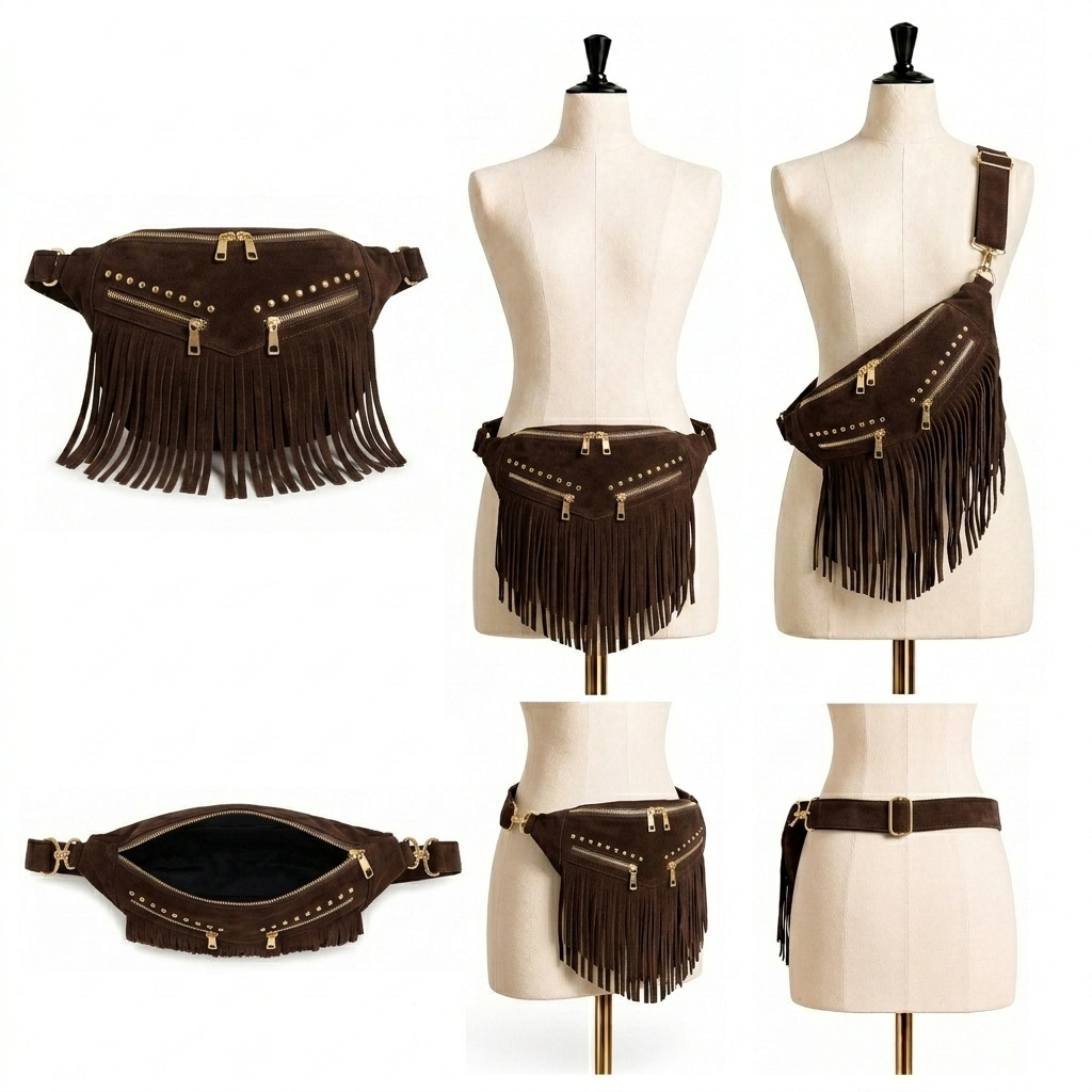 Kalira – Suede Fringe Waist Bag