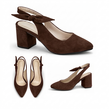 Sylira – Suede Bow Slingback