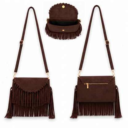 Solenza  – Suede Fringe  Bag