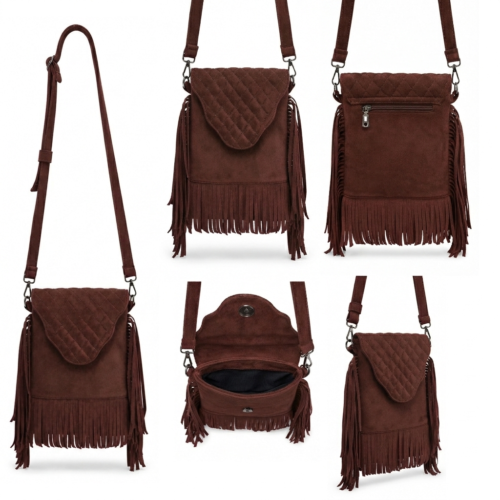 Selvara –Mini Fringe Suede Bag