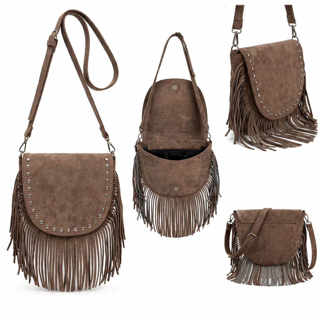 Ira – Suede Fringe Crossbody