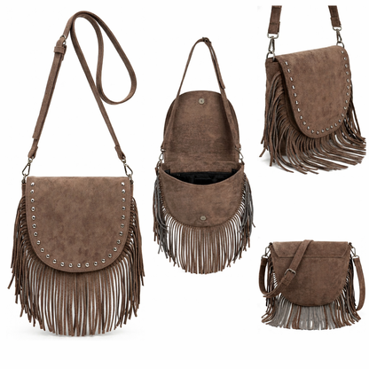 Ira – Suede Fringe Crossbody
