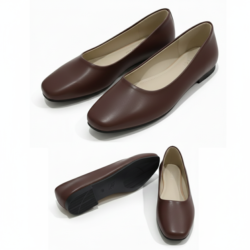 Lora Square-Toe Everyday Flat Shoes | Scarpella
