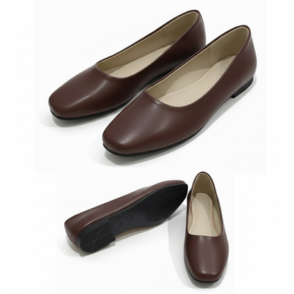 Lora Square-Toe Everyday Flat Shoes | Scarpella