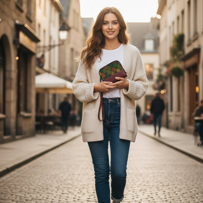 Burgundy Botanica jermsal Wallet