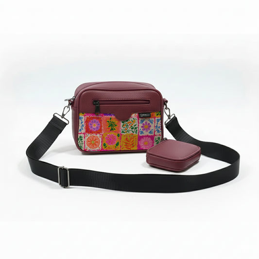 Burgundy  Jasmine kanu Cross bag