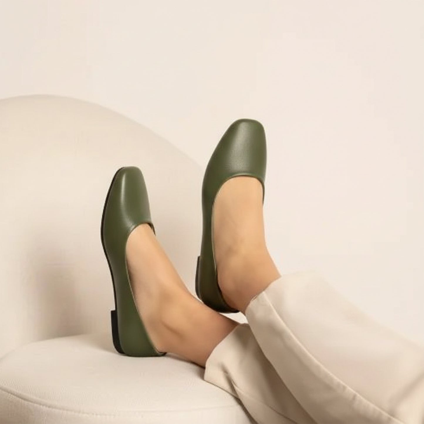 Lora Square-Toe Everyday Flat Shoes | Scarpella