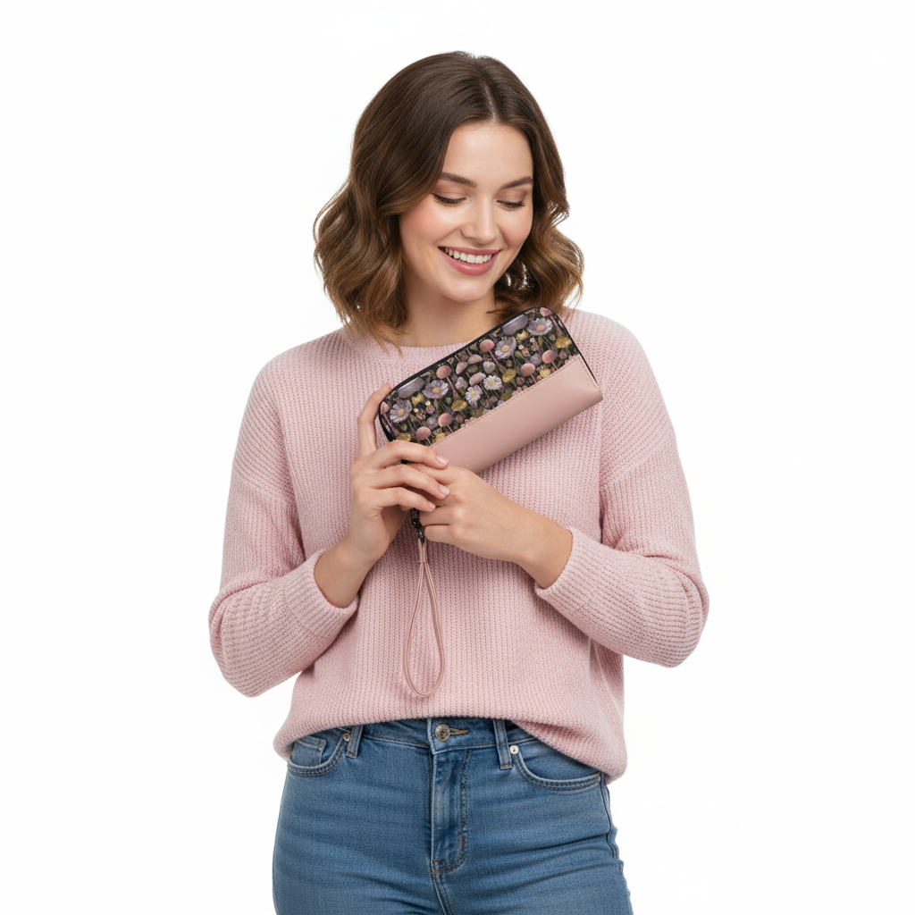 Cashmere Joyful mushroom Wallet