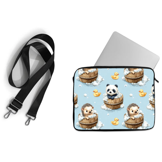 Printed Panda Laptop Sleeve