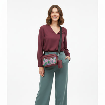 Burgundy  Jasmine preppy  Cross bag