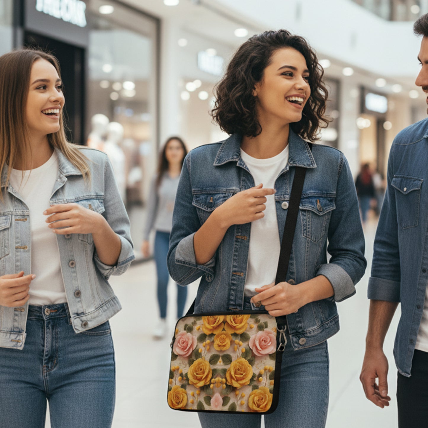 Printed  woolen flower Laptop Sleeve